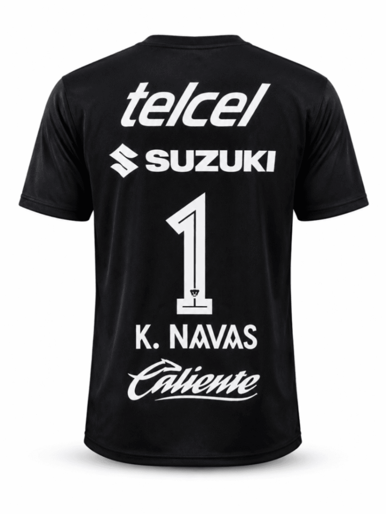 Camiseta PUMAS UNAM 2025 portero versión fan K. Navas #1