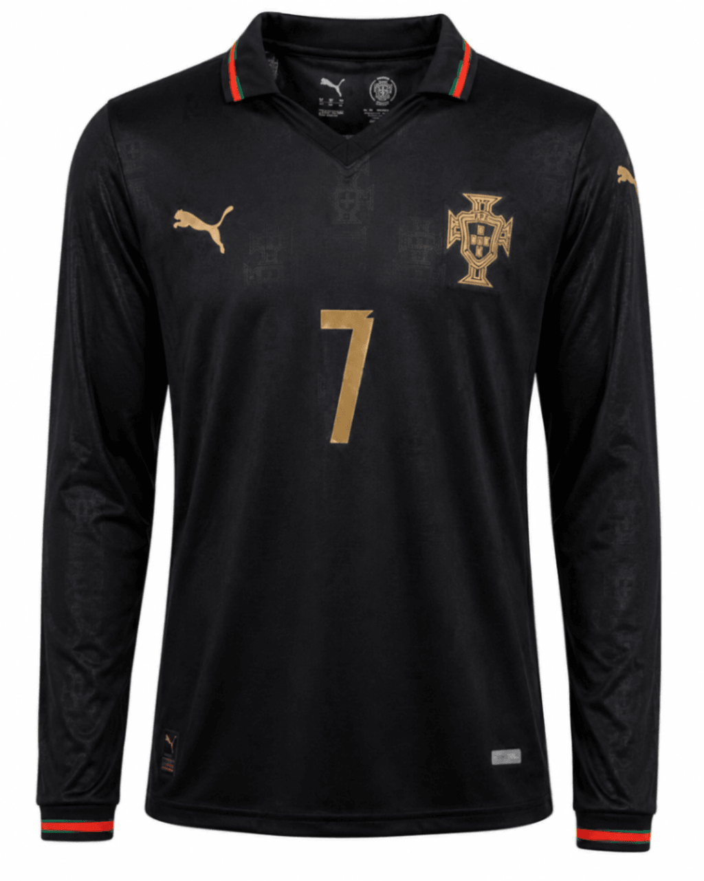 Camiseta PORTUGAL 2025 edición especial Pantera Negra versión fan Ronaldo #7 - manga larga