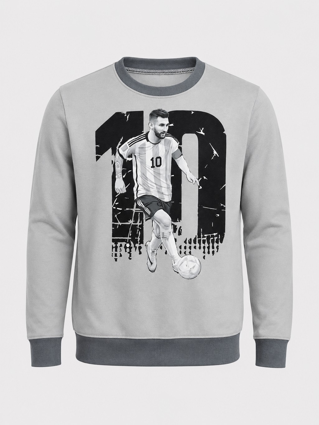 Sudadera niño MESSI #10 - sublimada, gris