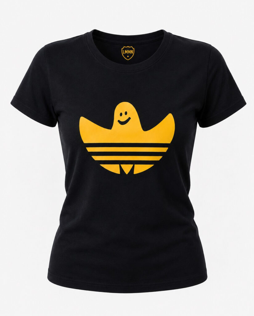 Tshirt mujer BOCA JUNIORS, color azul con fantasma amarillo