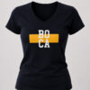 Tshirt mujer BOCA JUNIORS, color azul con franja amarilla