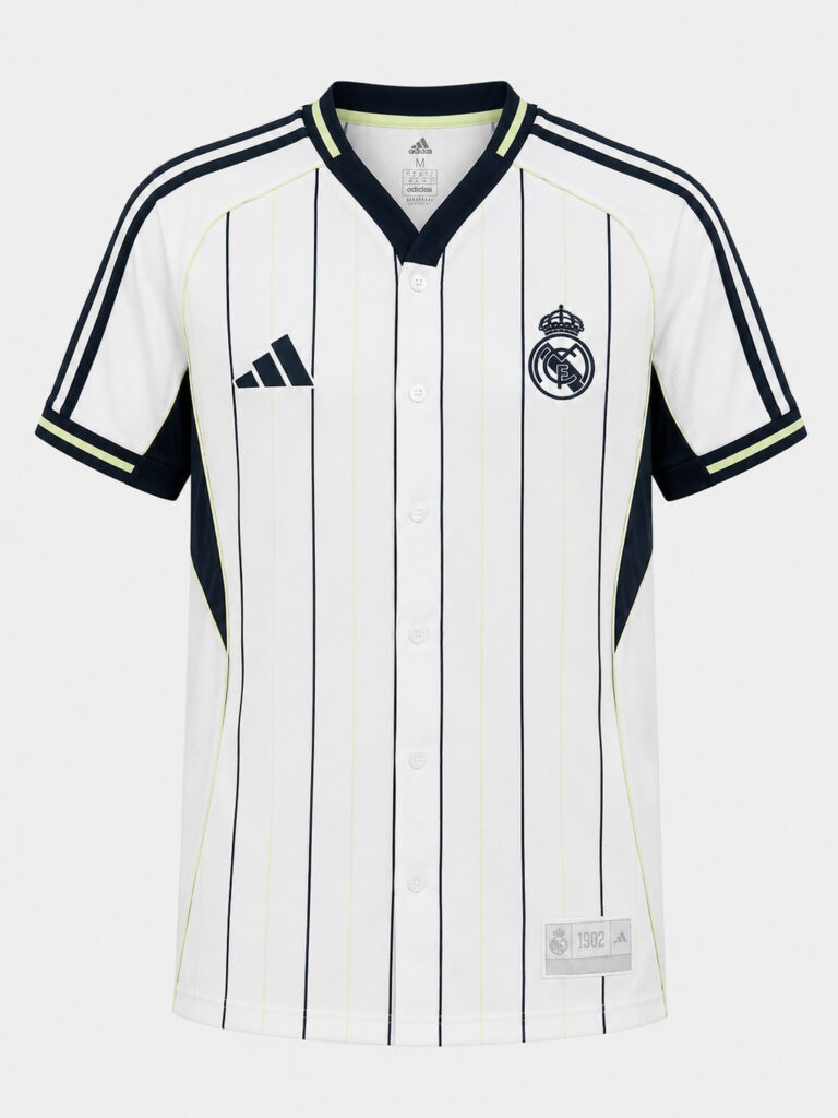 Camiseta estilo baseball REAL MADRID 2025 edición especial US Pack versión fan