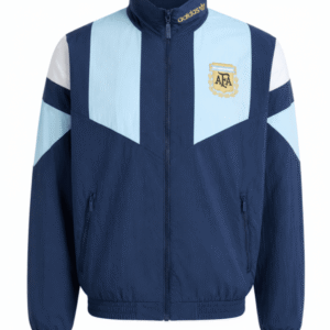 Jacket original ARGENTINA, color azul marino con franjas celestes en hombros