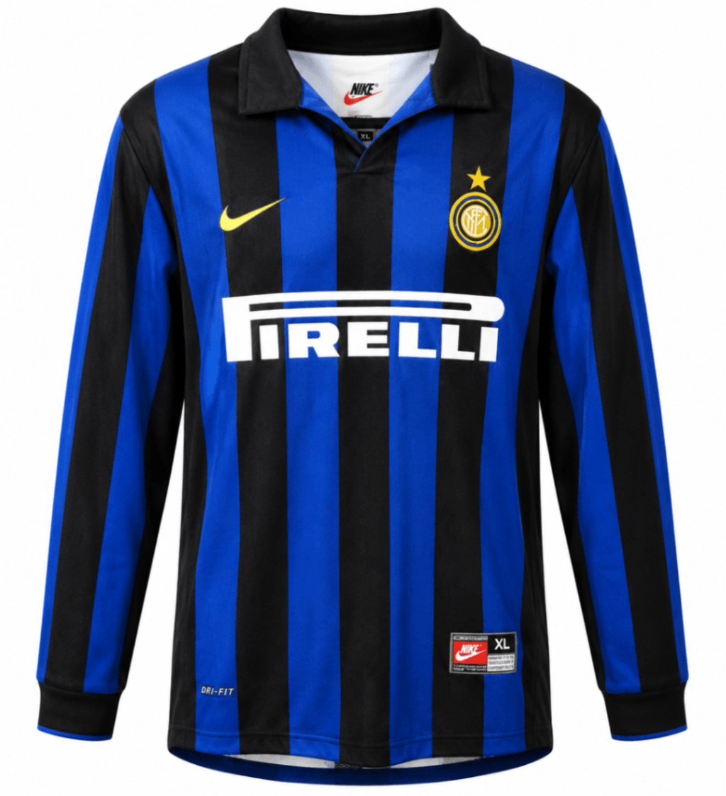 Camiseta retro INTER DE MILAN 1998 casa Ronaldo #9 - manga larga