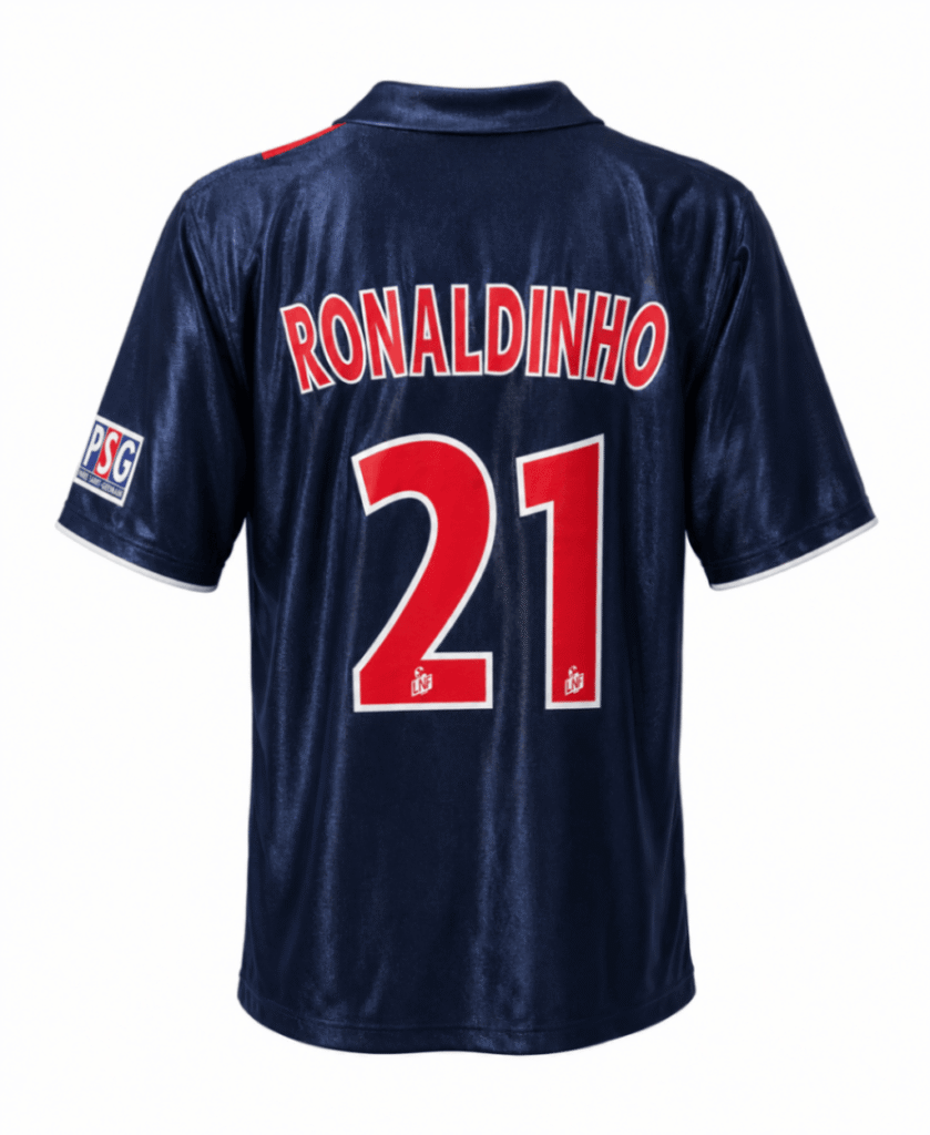 Camiseta retro PSG 2001 casa versión fan Ronaldinho #21