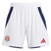 Pantaloneta COSTA RICA, blanca con franjas azules a los costados