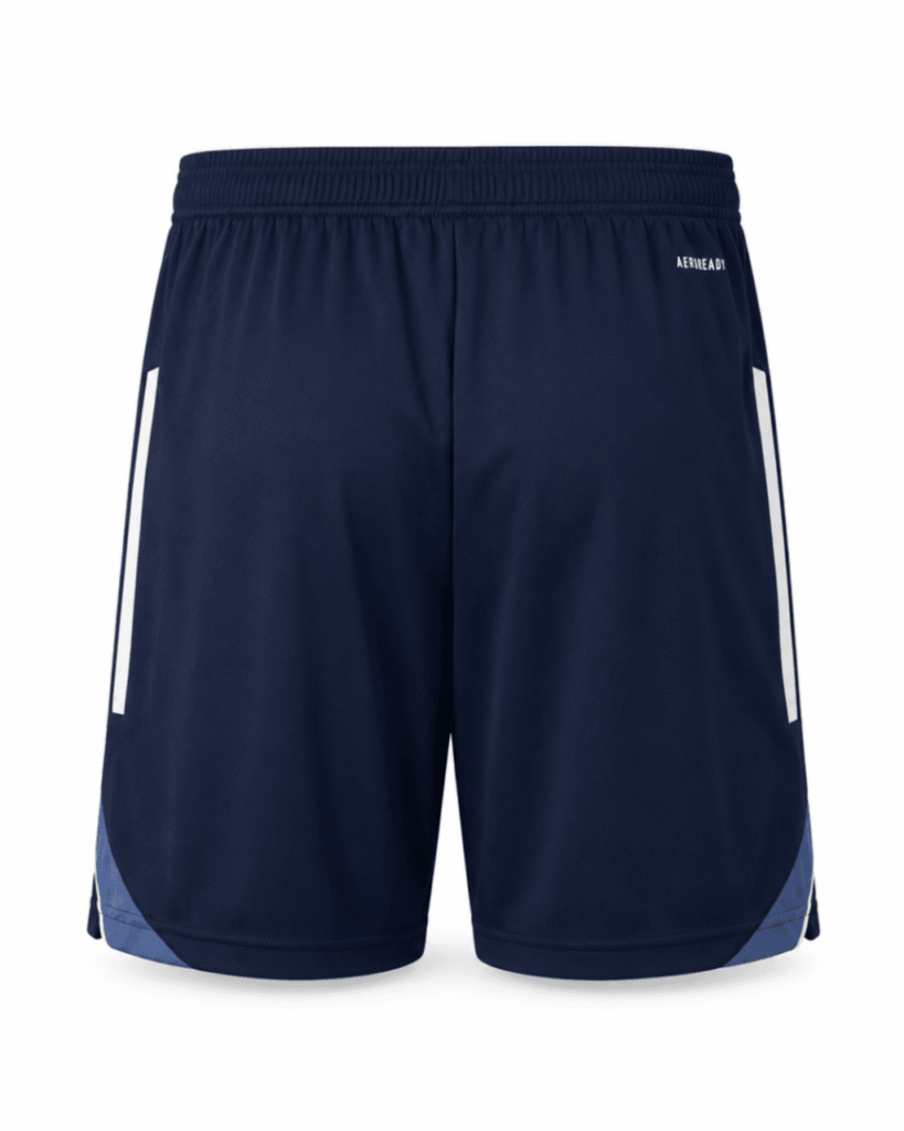 Pantaloneta COSTA RICA, azul marino oscuro con franjas blancas a los costados