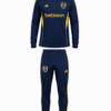 Conjunto buzo BOCA JUNIORS, azul oscuro con la cintura amarilla y cuello alto