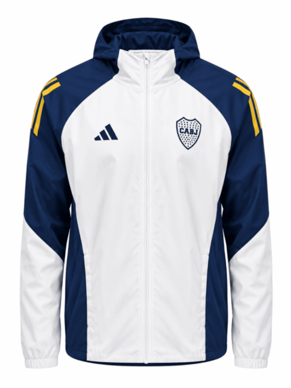 Jacket BOCA JUNIORS, gris con mangas azules