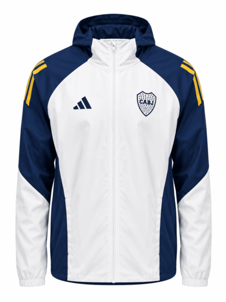 Jacket BOCA JUNIORS, gris con mangas azules