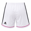 Pantaloneta REAL MADRID #7, blanca con borde rosa