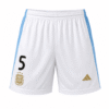 Pantaloneta ARGENTINA #5, blanca con celeste al costado