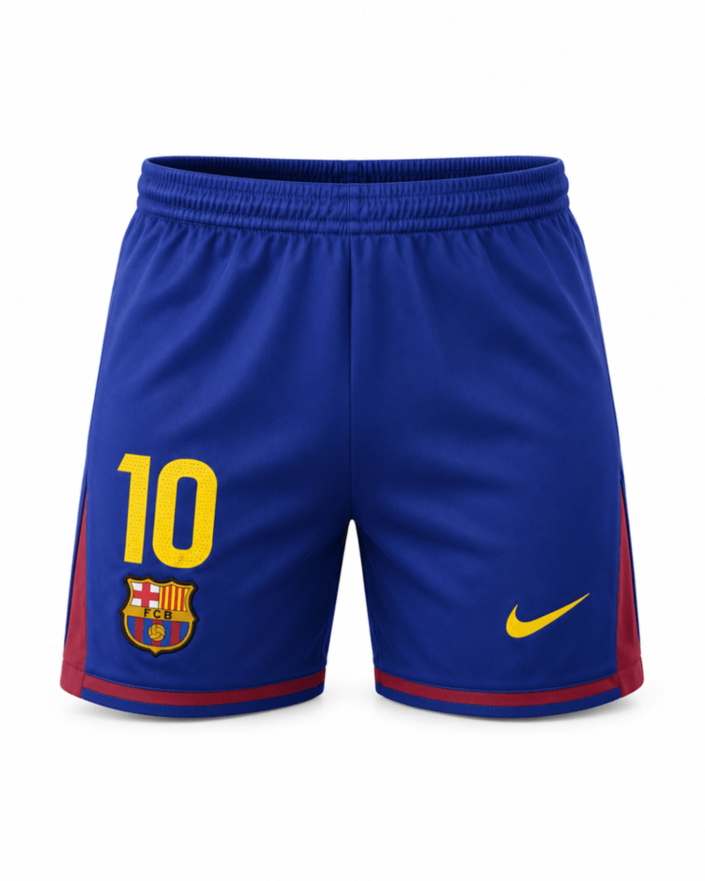 Pantaloneta BARCELONA #10, azul y rojo