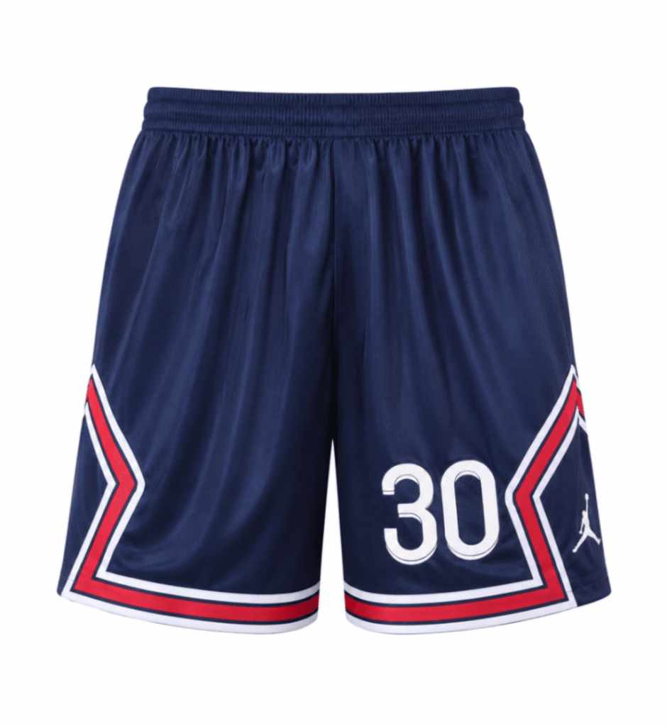 Pantaloneta PSG #30, azul, rojo y blanco