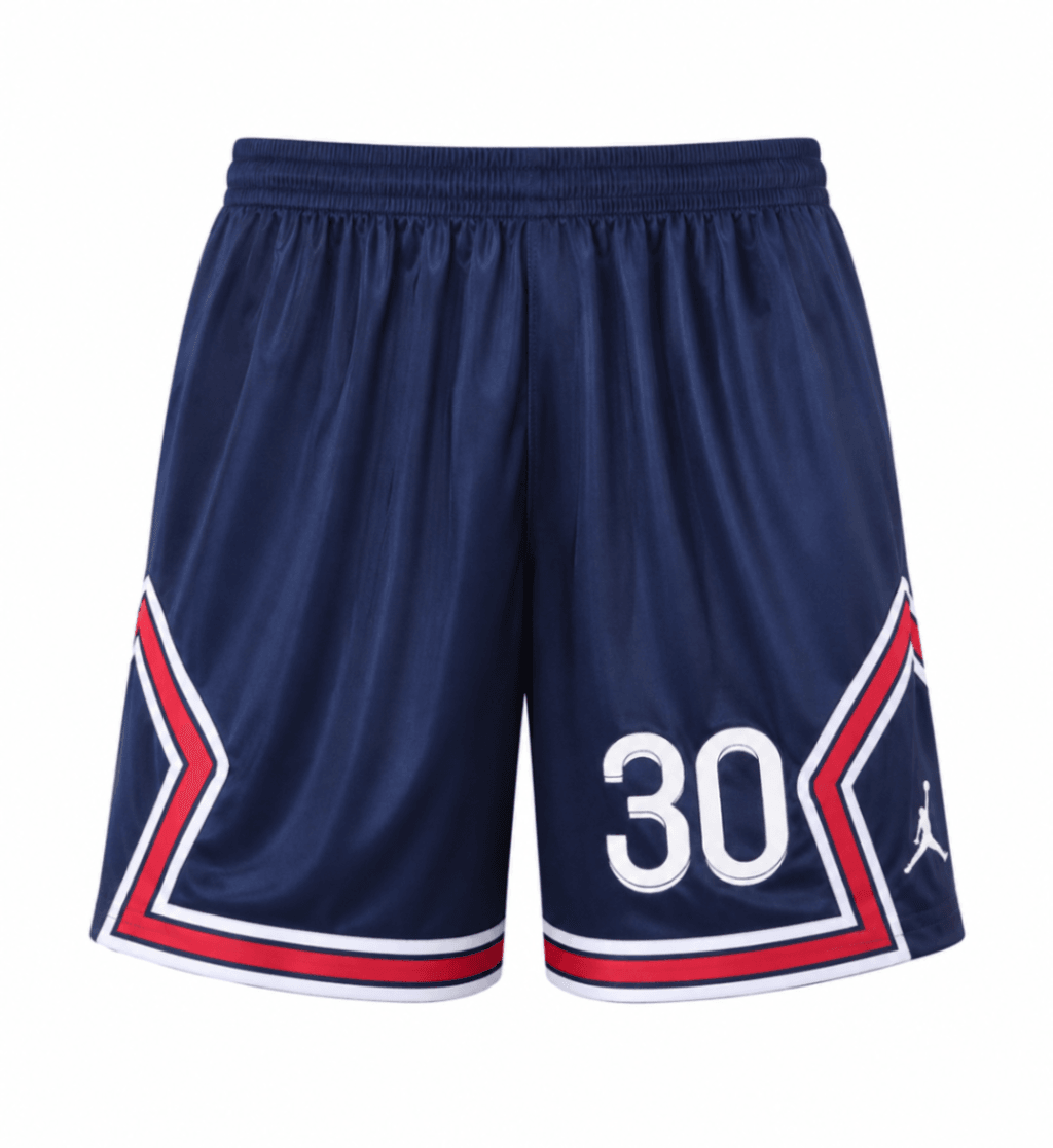 Pantaloneta PSG #30, azul, rojo y blanco