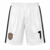 Pantaloneta MANCHESTER UNITED #7, blanca con franjas negras a los costados