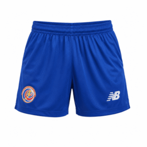 Pantaloneta COSTA RICA, azul rey con NB en blanco con malla en el costado