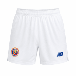 Pantaloneta COSTA RICA, blanca con NB en azul