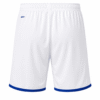 Pantaloneta COSTA RICA, blanca con borde azul y NB en azul