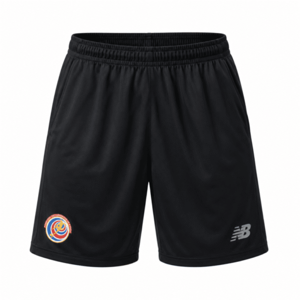 Pantaloneta COSTA RICA, negra con NB en gris, impermeable