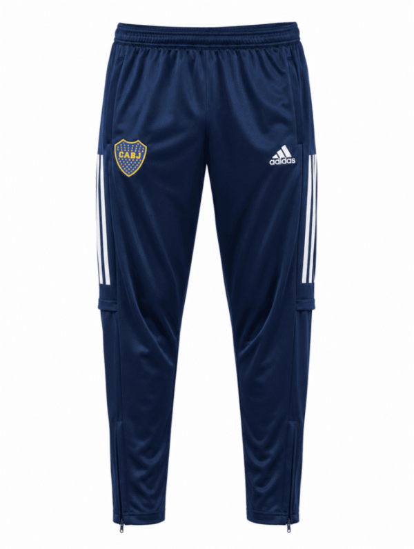 Buzo BOCA JUNIORS, azul oscuro con 3 líneas blancas al costado