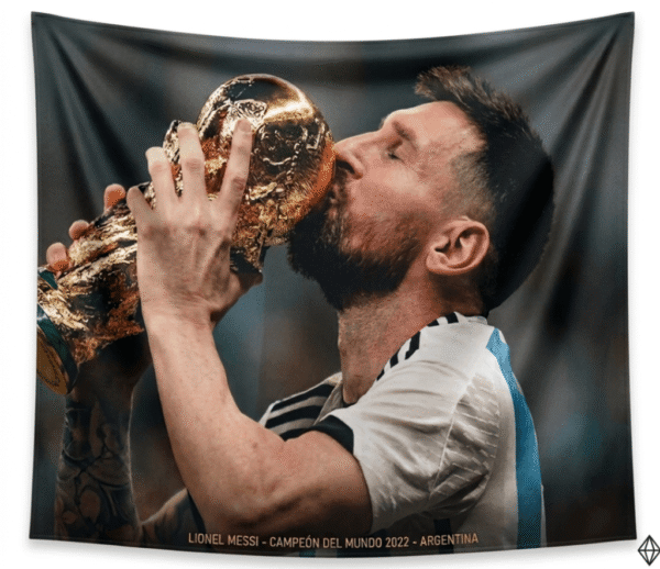 Manta ARGENTINA Messi besando la copa