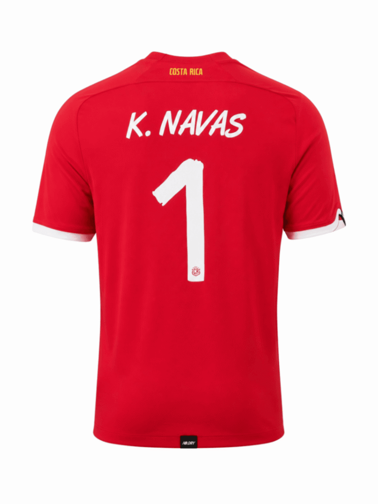 Camiseta original COSTA RICA 2021 casa versión fan K. Navas #1