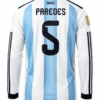 Camiseta ARGENTINA 2026 casa versión player Paredes #5 - manga larga