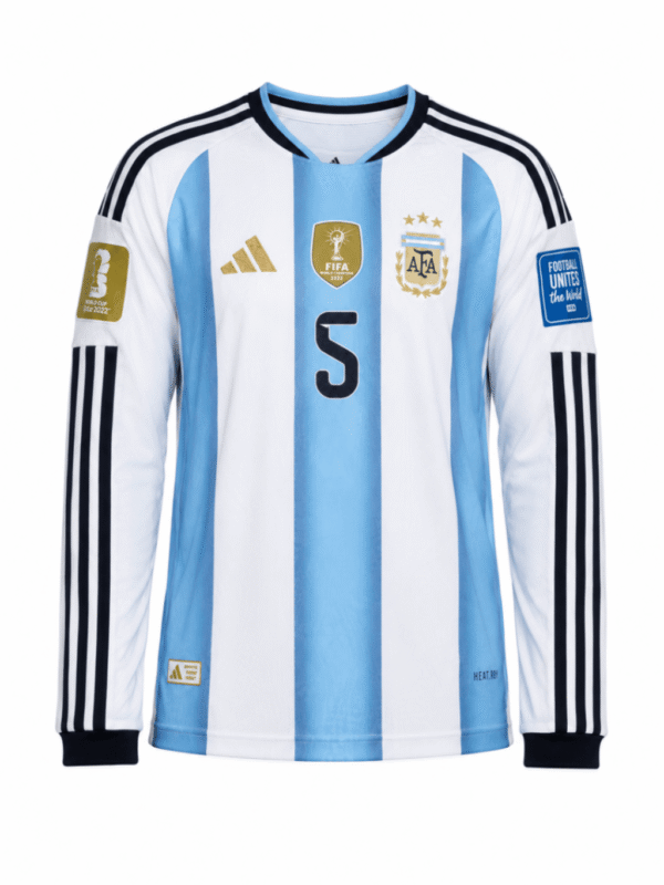 Camiseta ARGENTINA 2026 casa versión player Paredes #5 - manga larga