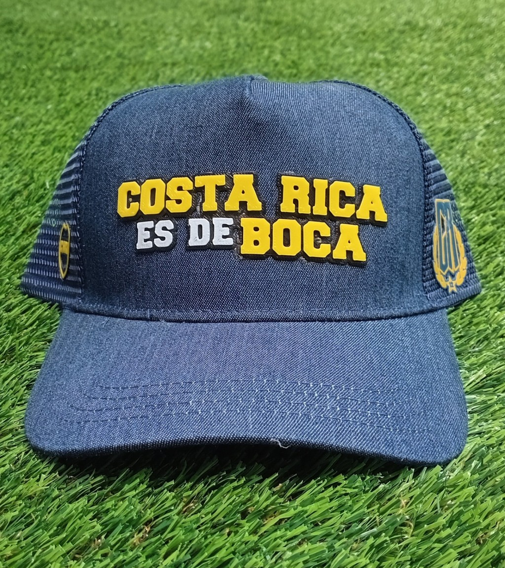 Gorra BOCA JUNIORS, color azul tipo jeans, Costa Rica es de Boca