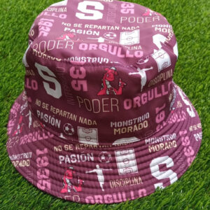 Piluso SAPRISSA, color morado con palabras y logo Saprissa