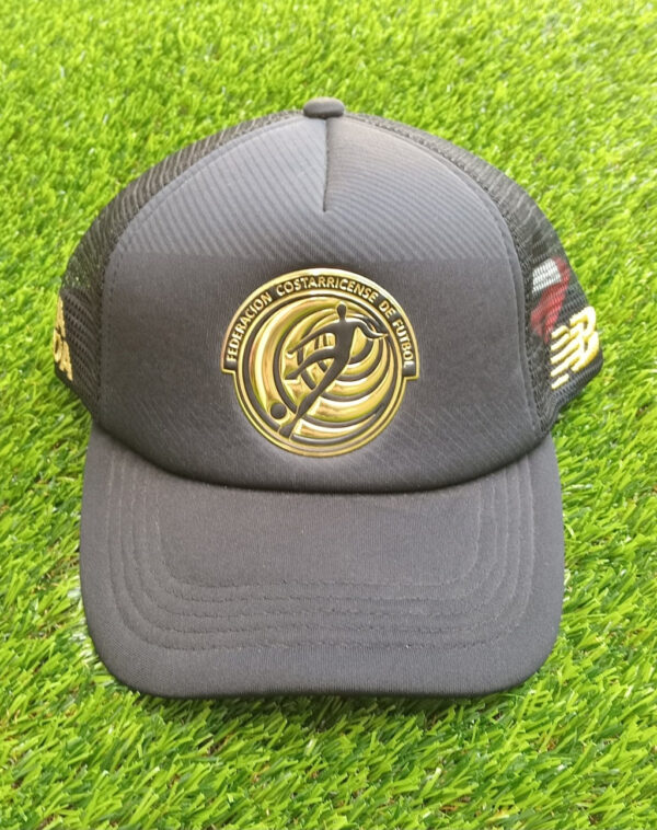 Gorra COSTA RICA, color negro logo federación de futbol