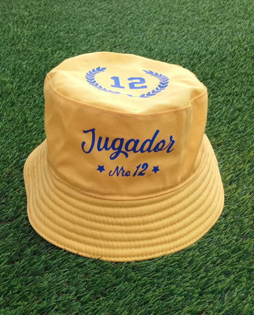 Piluso BOCA JUNIORS, color amarillo Jugador n12