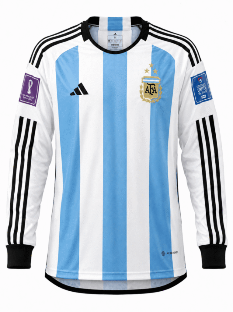 Camiseta mujer ARGENTINA 2022 casa versión fan – manga larga