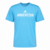 Tshirt original ARGENTINA, celeste con letras con destello azul y amarillo