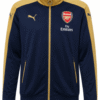 Jacket original ARSENAL, azul oscuro con hombros y mangas en dorado