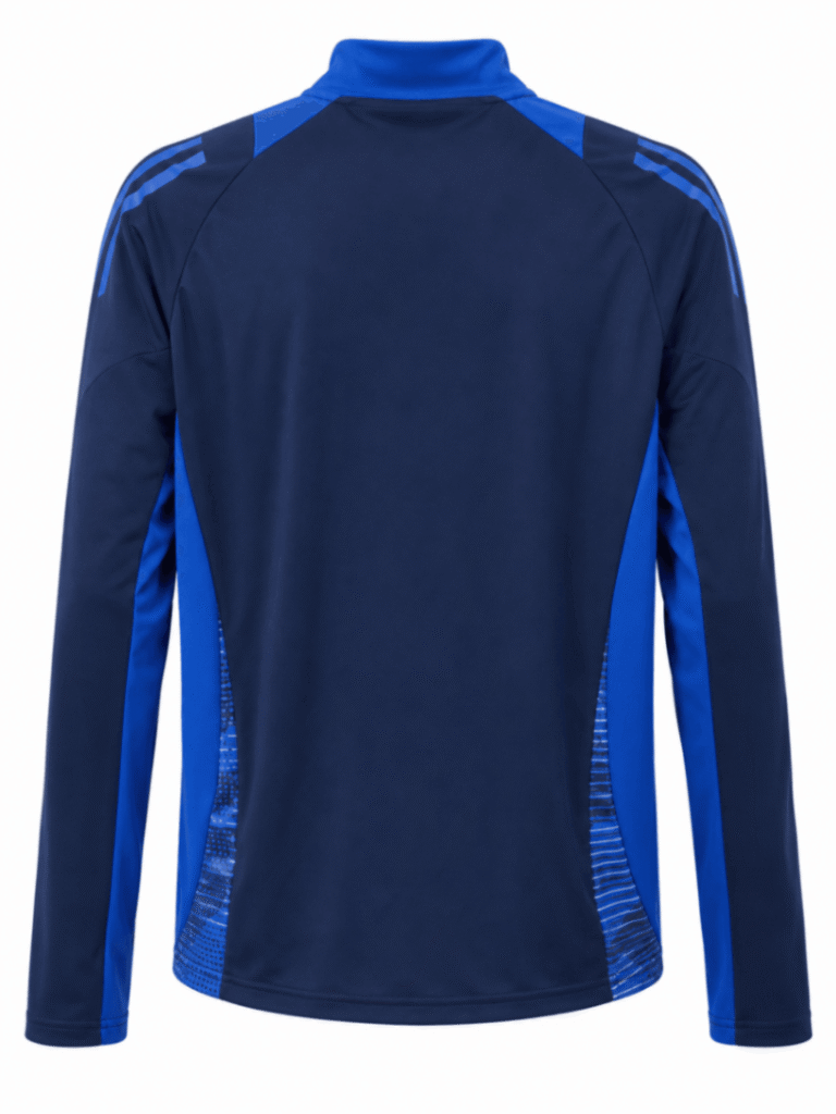 Sudadera original COSTA RICA, color azul oscuro con cuello azul rey