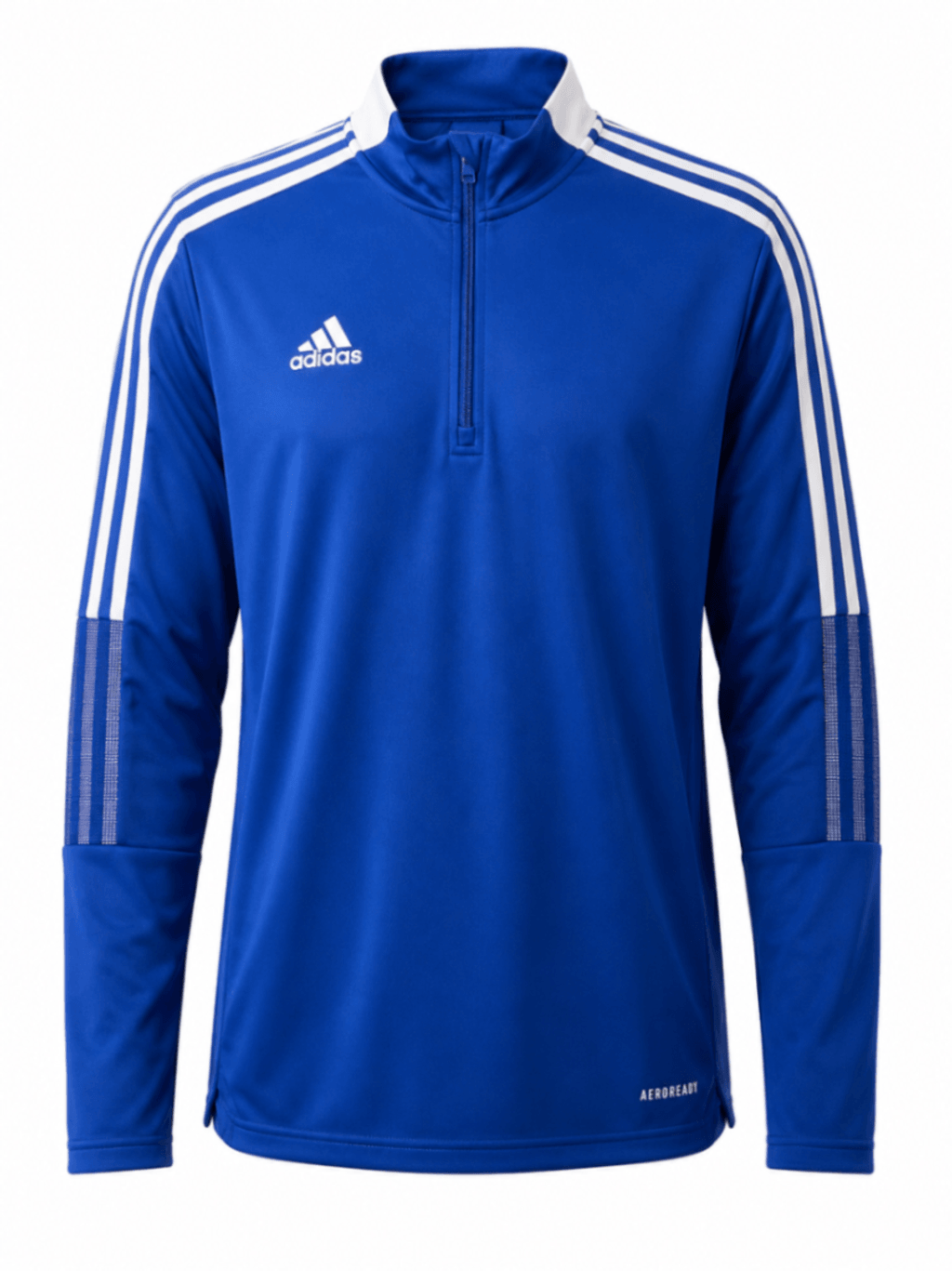 Jacket original ADIDAS, color azul rey con cuello blanco y alto