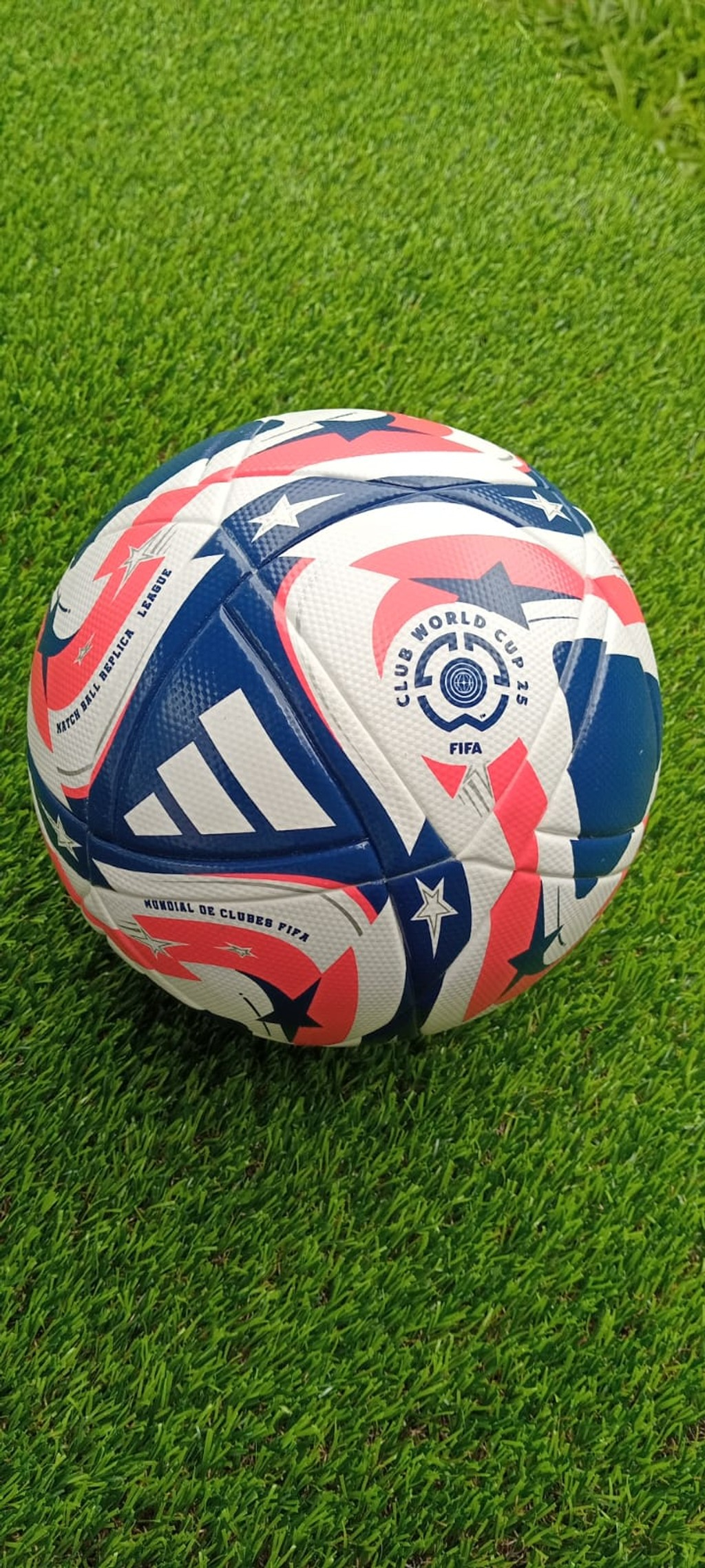 Balón original, color blanco-azul-rojo brillante Mundial de clubes 25