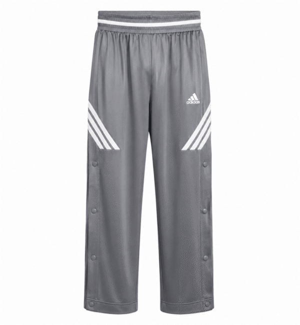 Buzo original ADIDAS, color gris con detalles en blanco