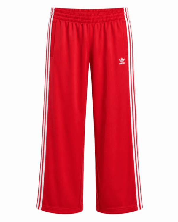 Buzo original ADIDAS, color rojo con franjas blancas en los costados