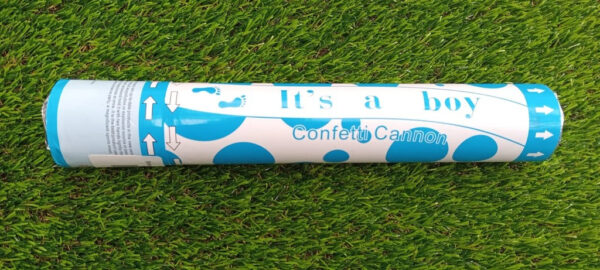 Cañón de confeti, It's a boy