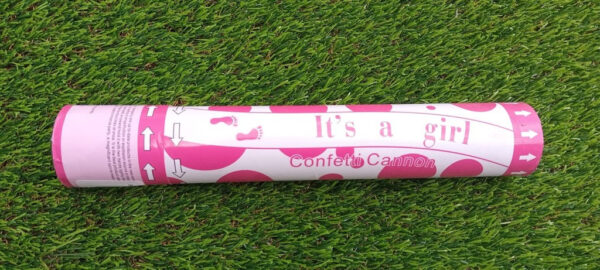 Cañón de confeti, It's a girl