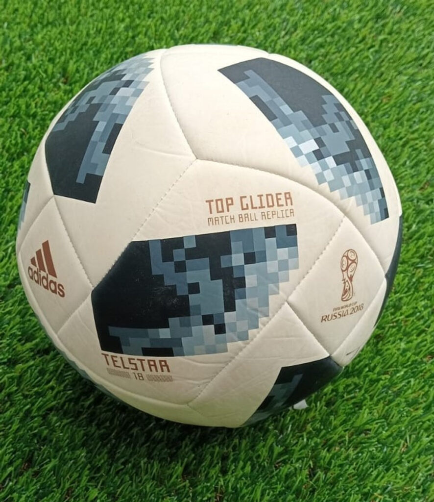 Balón original, color blanco-azul-negro Telstar 18, mundial de Rusia 2018