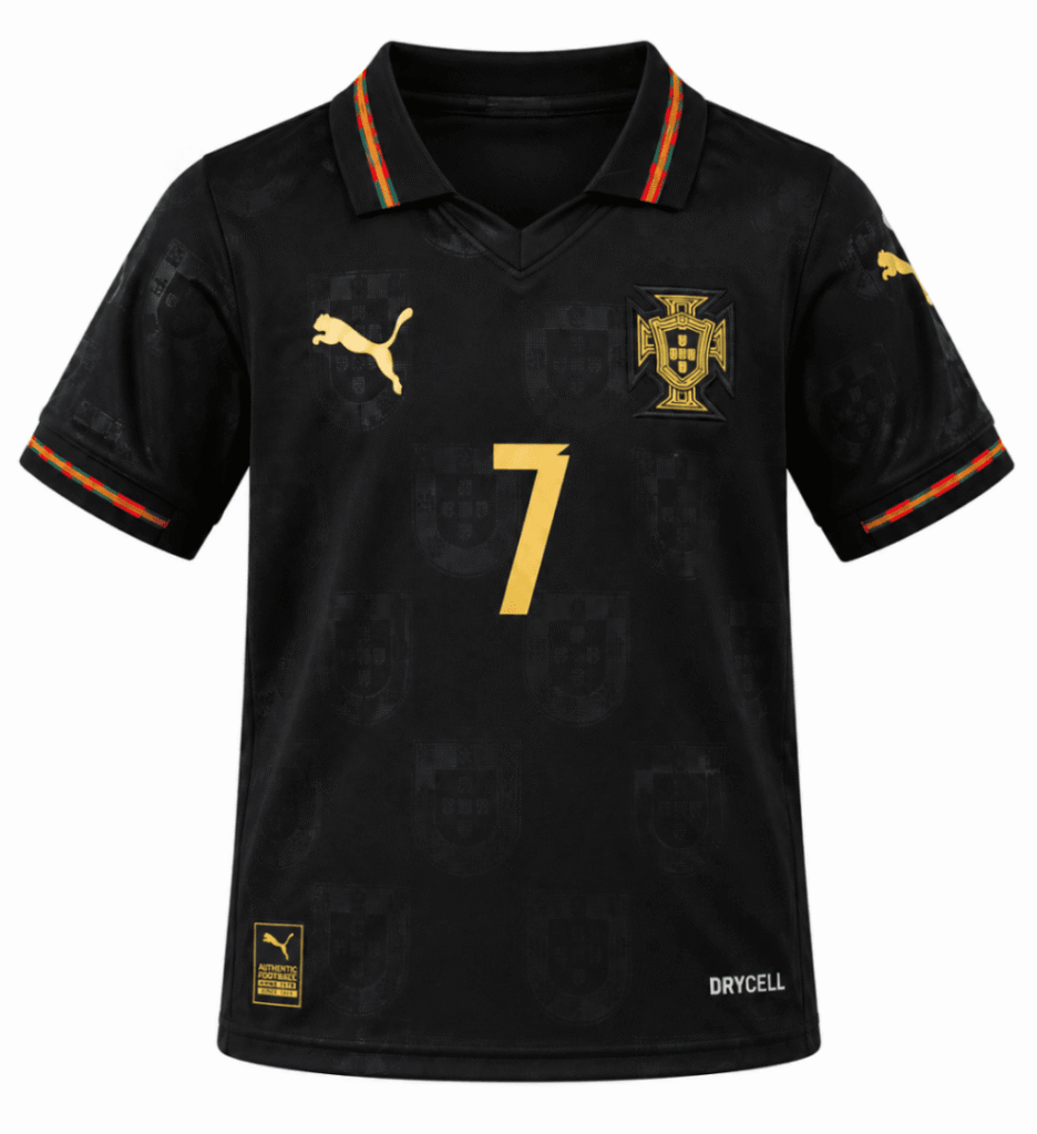 Camiseta PORTUGAL 2025 edición especial Pantera Negra versión player Ronaldo #7