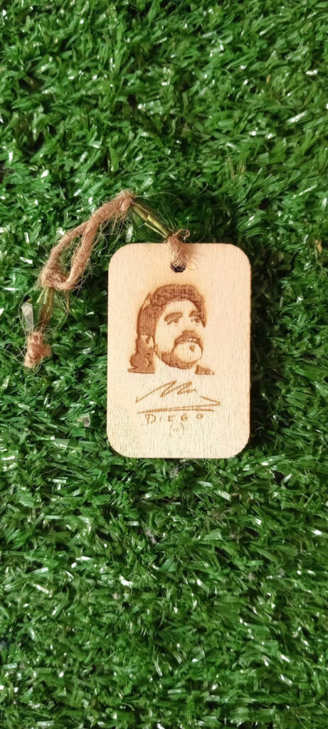 Llavero, Madera imagen Diego Maradona