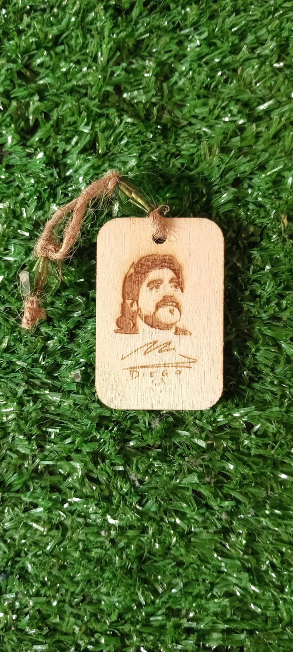 Llavero, Madera imagen Diego Maradona