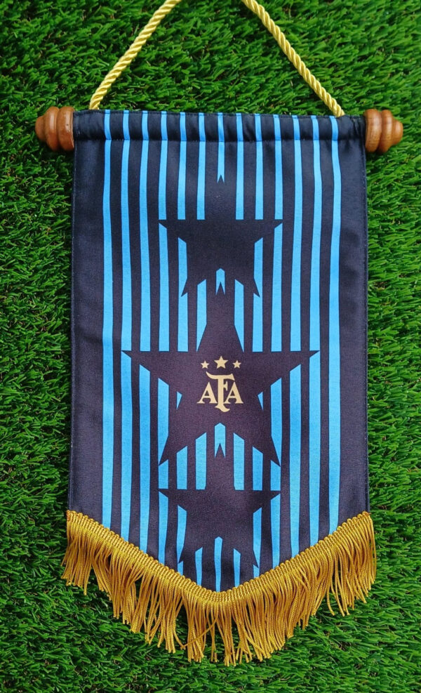Banderines ARGENTINA, color negro-celeste