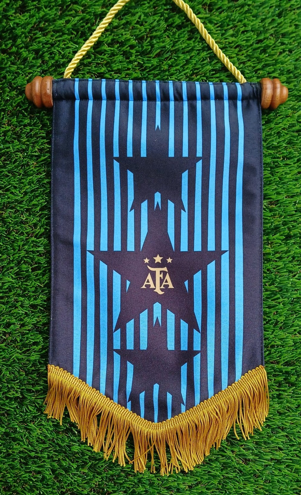 Banderines ARGENTINA, color negro-celeste