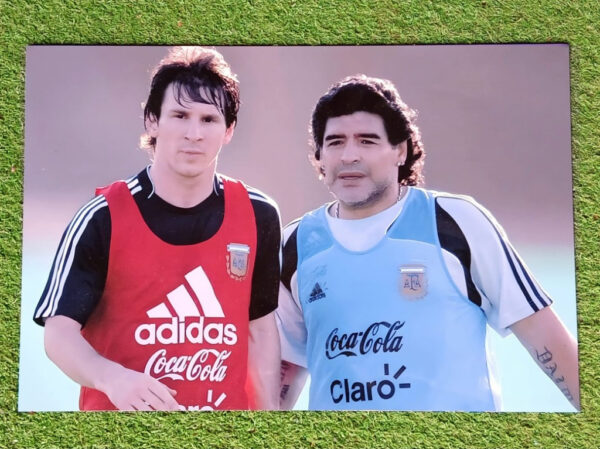 Cuadro ARGENTINA, Messi y Maradona entrenamiento